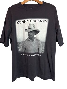 Kenny Chesney Sun Goes Down Tour 2024 T-Shirt Mens Large Grey Country Music